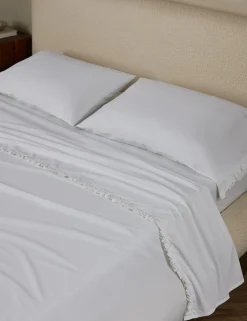 Audrey Ruffle Cotton Percale Sheet Set by Pom Pom at Home