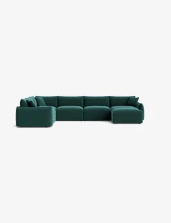 Balmer Modular Corner Sectional Sofa With Ottoman