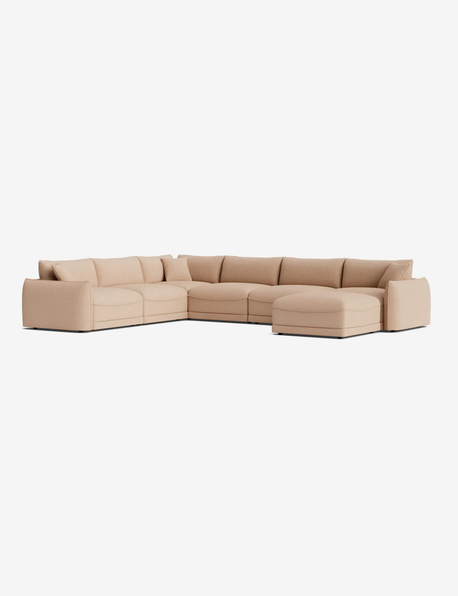 Balmer Modular Corner Sectional Sofa With Ottoman