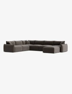Balmer Modular Corner Sectional Sofa With Ottoman