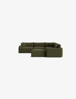 Balmer Modular Corner Sectional Sofa With Ottoman