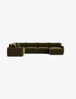 Balmer Modular Corner Sectional Sofa With Ottoman