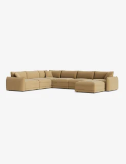 Balmer Modular Corner Sectional Sofa With Ottoman
