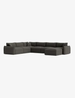 Balmer Modular Corner Sectional Sofa With Ottoman