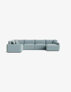Balmer Modular Corner Sectional Sofa With Ottoman