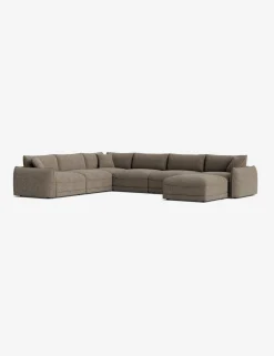 Balmer Modular Corner Sectional Sofa With Ottoman