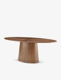 Beth Oval Dining Table, Brown