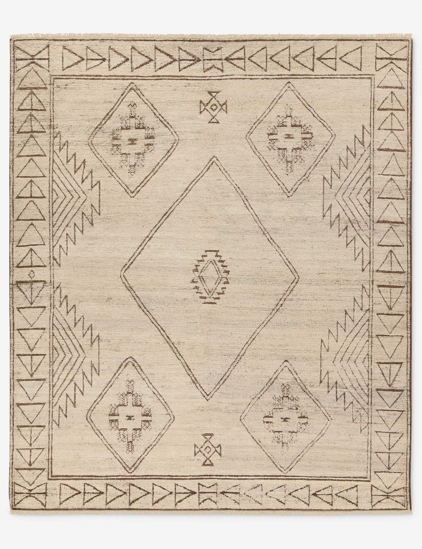 Bethia Hand-Knotted Wool Moroccan-Style Rug