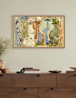 Blue Eyed Snake Woman Wall Art by Caroline Pinney