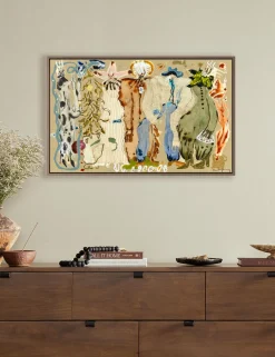 Blue Eyed Snake Woman Wall Art by Caroline Pinney