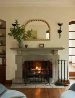 Braided Mantel Mirror by Sarah Sherman Samuel