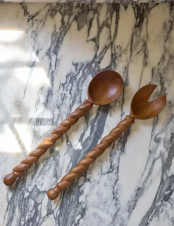 Braided Wood Salad Servers (set of 2) by Sarah Sherman Samuel