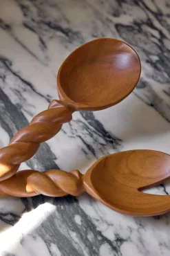 Braided Wood Salad Servers (set of 2) by Sarah Sherman Samuel
