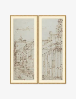 Canaletto Drawing Prints (Set of 2)