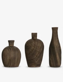 Charlynn Wood Vases (Set of 3)