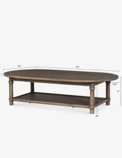 Charnes Oval Coffee Table by Amber Lewis x Four Hands