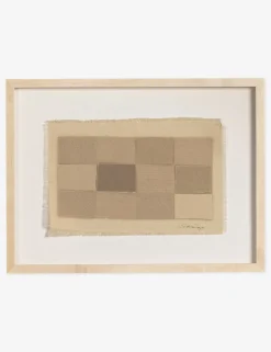 Checkered Earth Tones Wall Art by Shaina Page