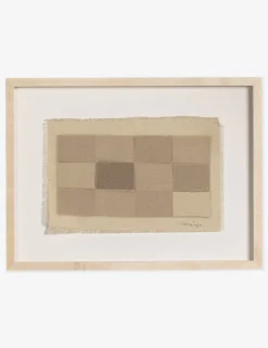 Checkered Earth Tones Wall Art by Shaina Page