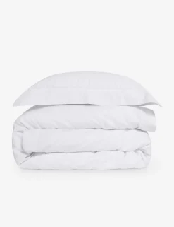 Classico Hemstitch Cotton Sateen Duvet Set by Pom Pom at Home