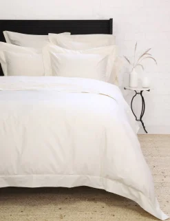 Classico Hemstitch Cotton Sateen Duvet Set by Pom Pom at Home