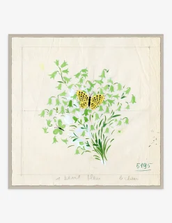 Clochettes et Papillon II Print by Paule Marrot