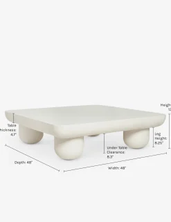 Clouded Square Coffee Table by Sarah Sherman Samuel