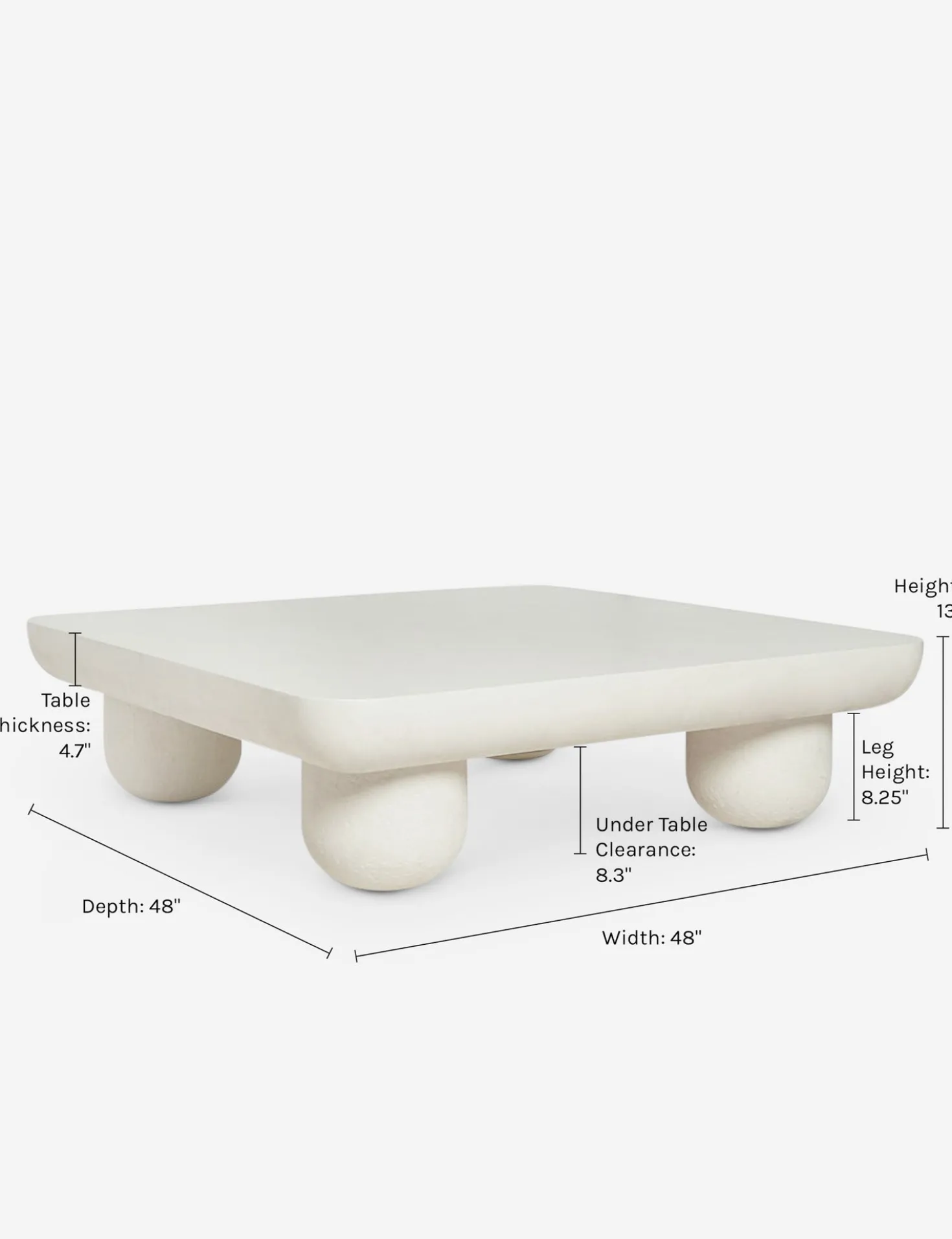 Clouded Square Coffee Table by Sarah Sherman Samuel