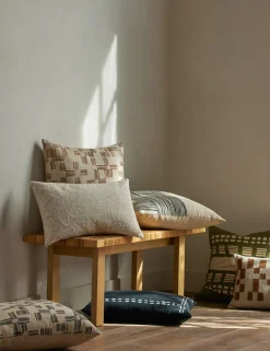 Crossmarks Silk Pillow by Élan Byrd