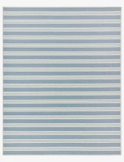Custom Minetta Hand-Loomed Indoor / Outdoor Rug, Lapis