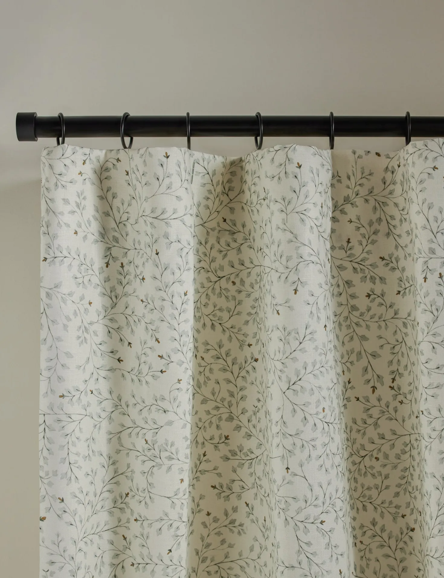 Dainty Leaves Linen Curtain Panel by Rylee + Cru