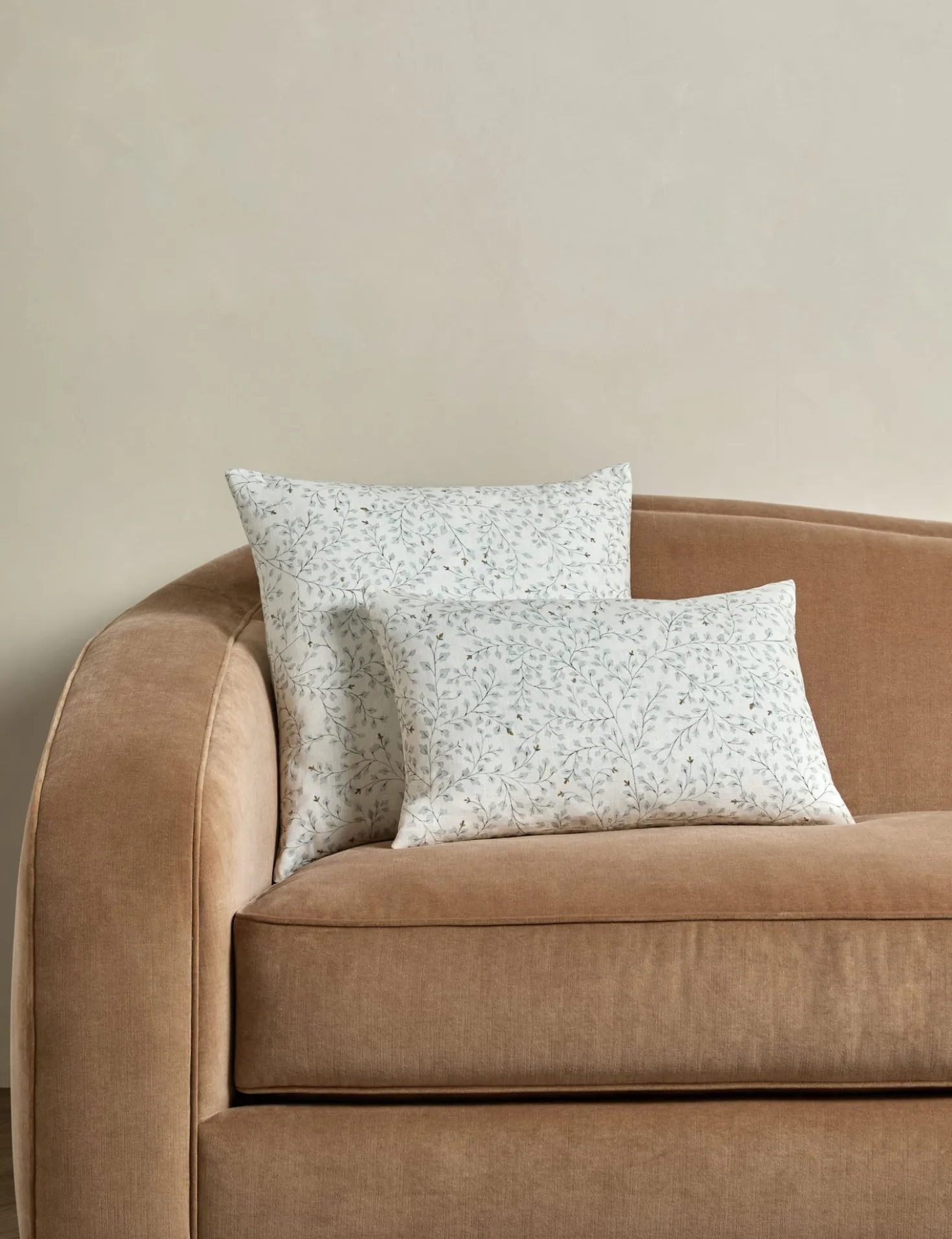 Dainty Leaves Linen Pillow by Rylee + Cru