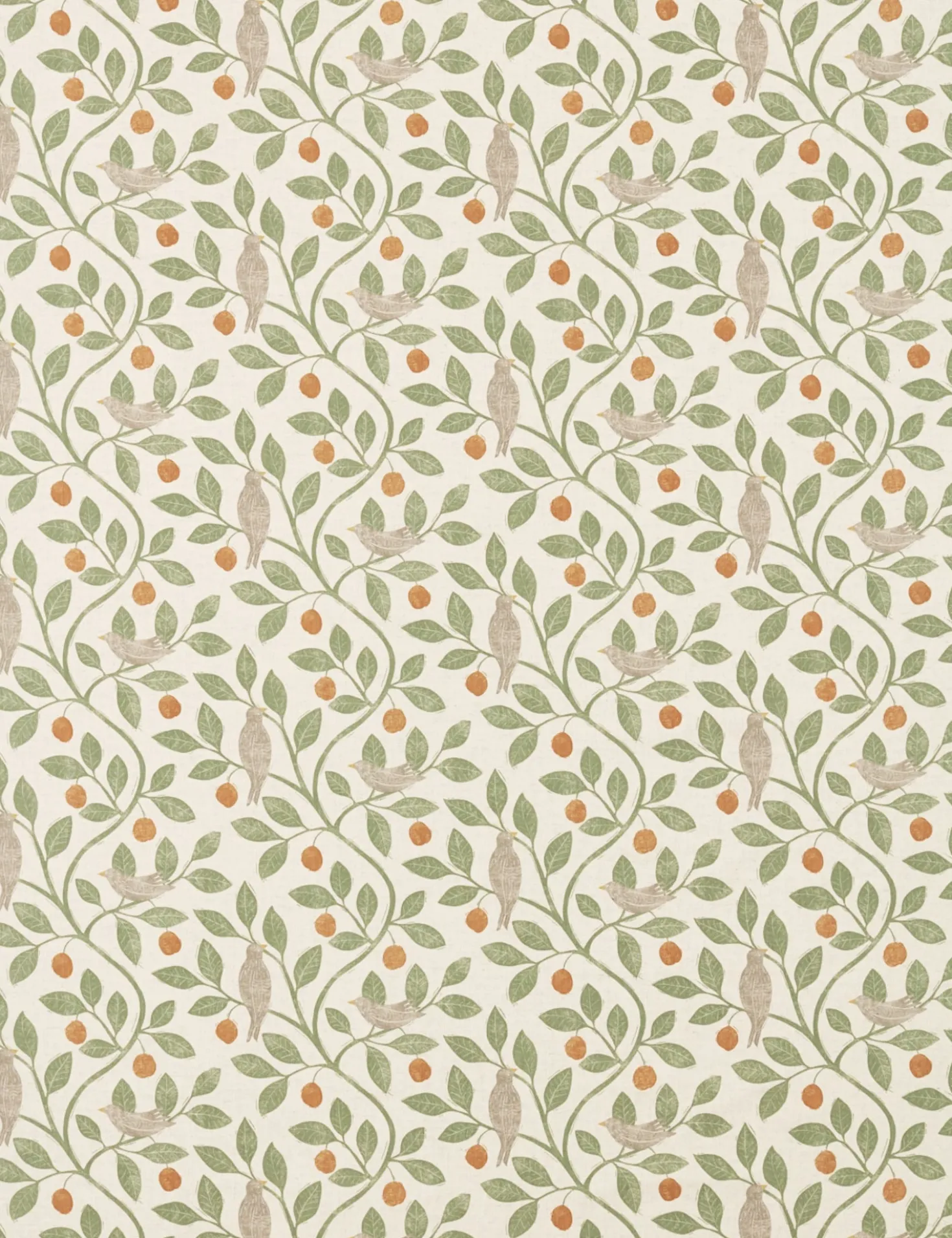 Damson Tree Cotton Fabric by Sanderson