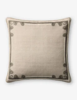 Dragon Border Embroidered Pillow by Brigette Romanek x Loloi