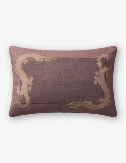 Dragon Embroidered Pillow by Brigette Romanek x Loloi