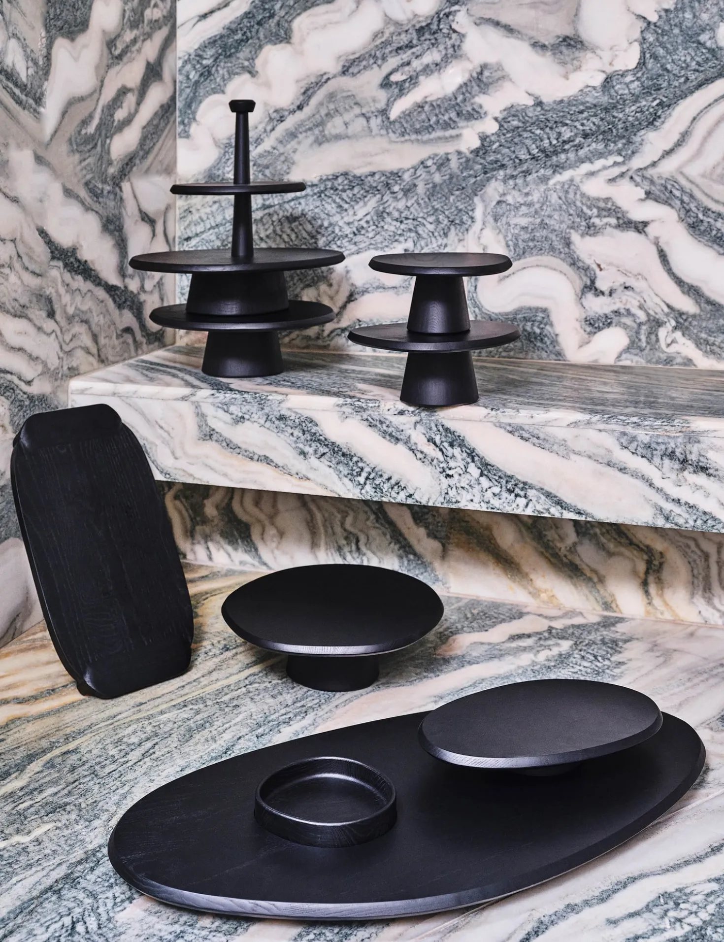 Dune Ash Wood Cake Stand by Kelly Wearstler x Serax