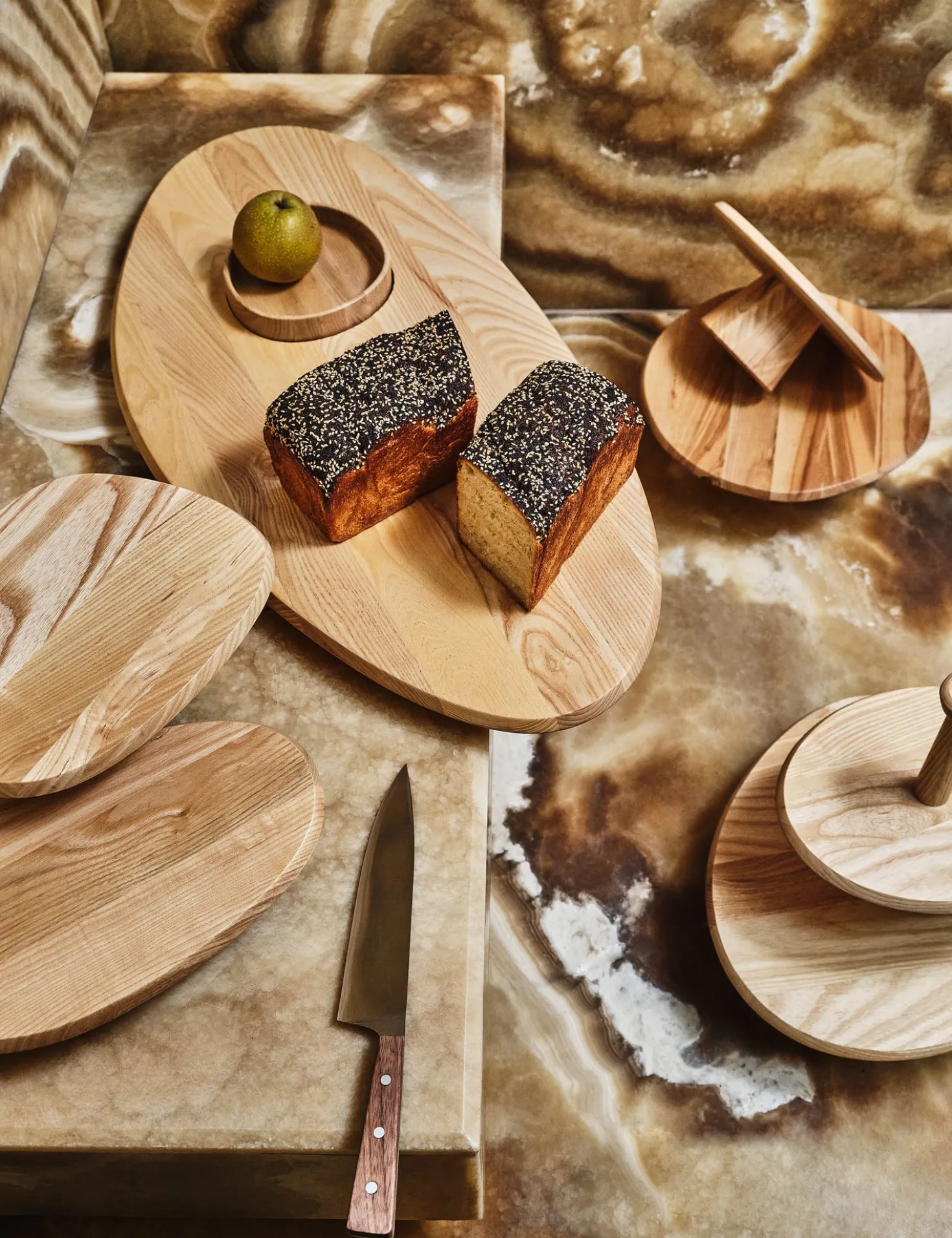 Dune Ash Wood Cake Stand by Kelly Wearstler x Serax