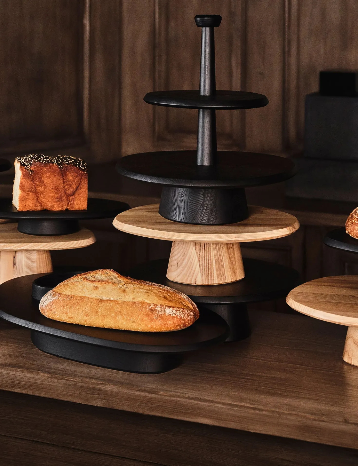Dune Ash Wood Cake Stand by Kelly Wearstler x Serax