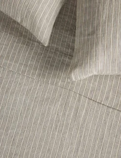 Eadlin Striped European Flax Linen® Sheet Set