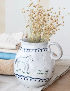 Epona Hand-Painted Pitcher