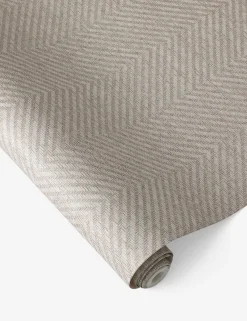 Faux Grasscloth Parquet Textured Peel + Stick Wallpaper by Jeremiah Brent