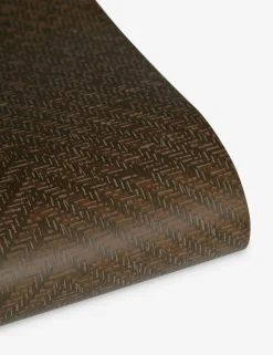 Faux Grasscloth Parquet Textured Peel + Stick Wallpaper by Jeremiah Brent