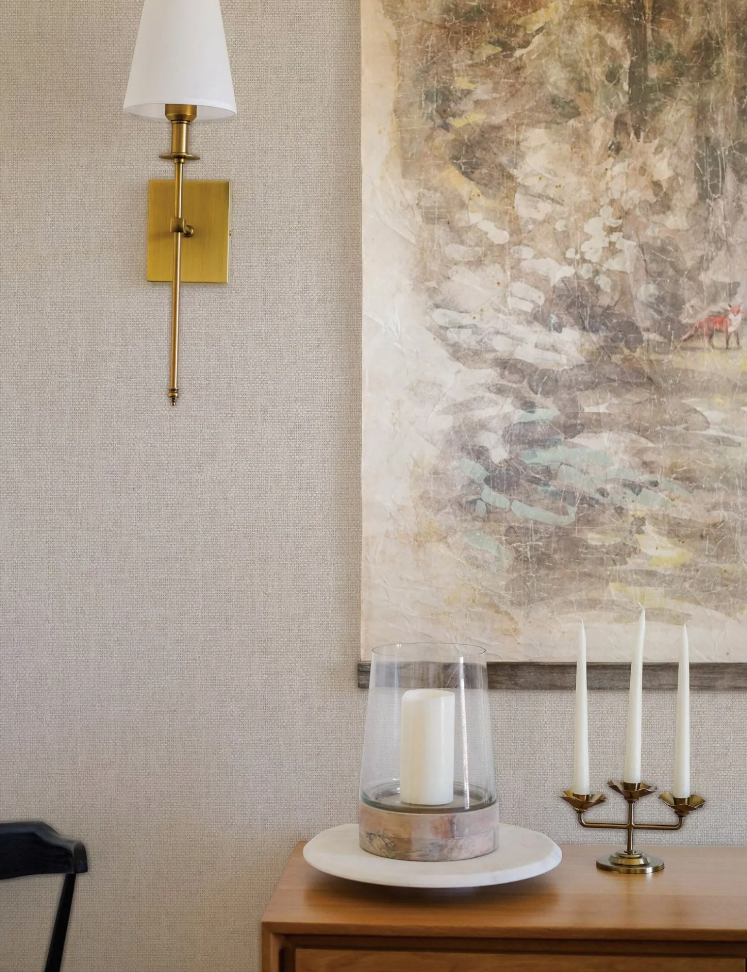 Faux Grasscloth Primitivo Textured Peel + Stick Wallpaper by Jeremiah Brent