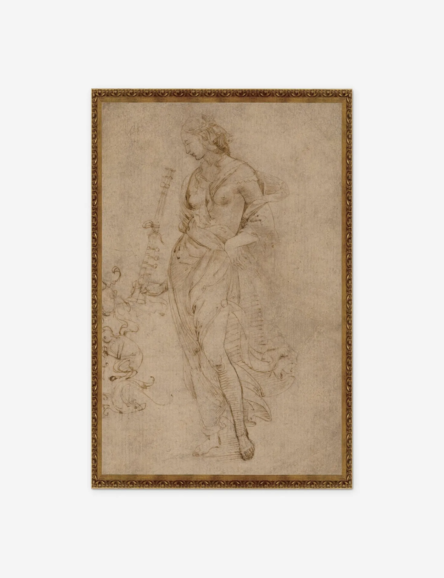 Female Figure with a Tibia Print by Raphael