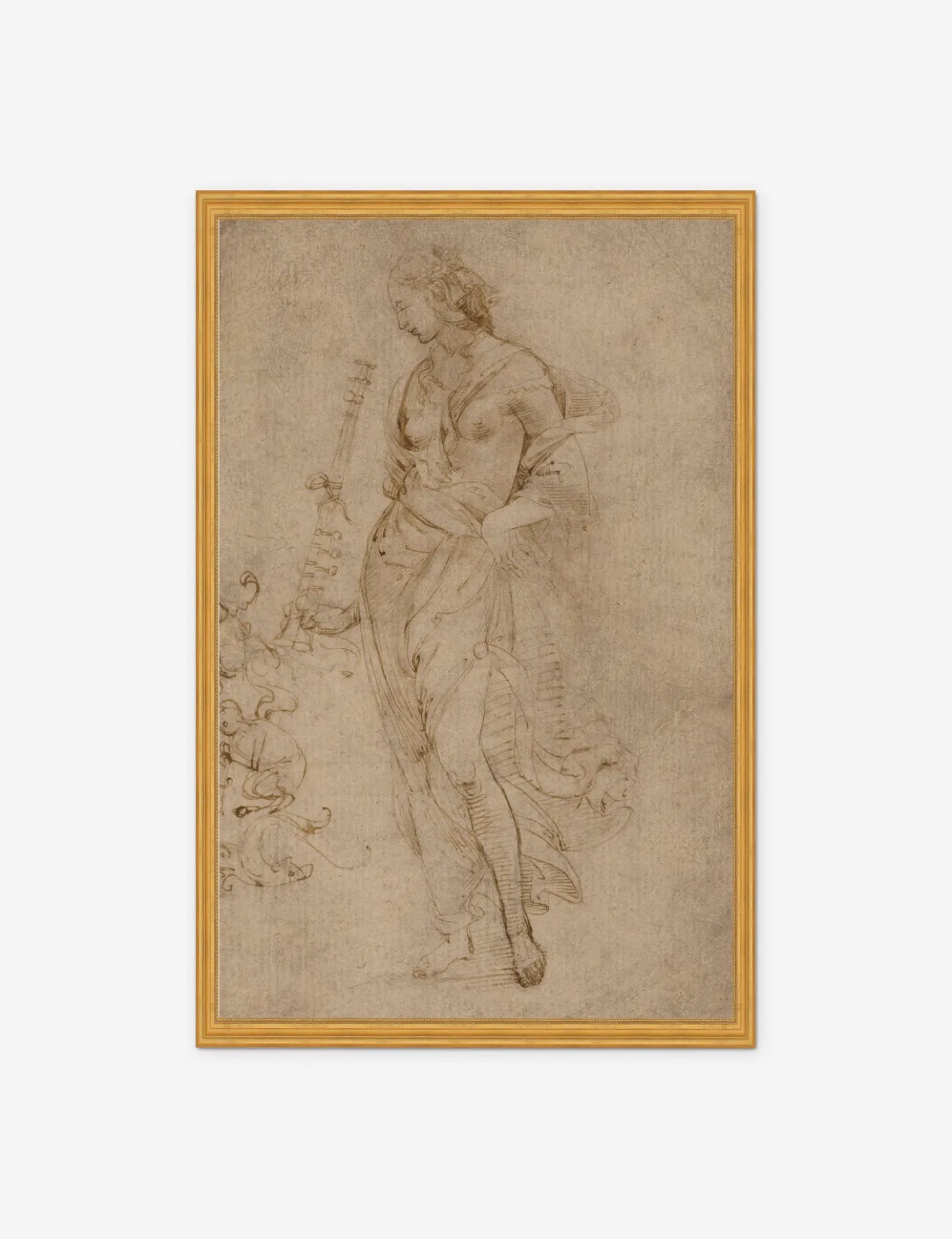 Female Figure with a Tibia Print by Raphael