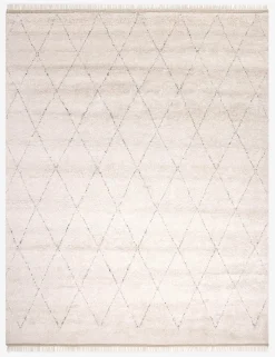 Ferra Hand-Knotted Wool-Blend Moroccan Style Shag Rug
