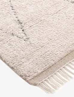 Ferra Hand-Knotted Wool-Blend Moroccan Style Shag Rug
