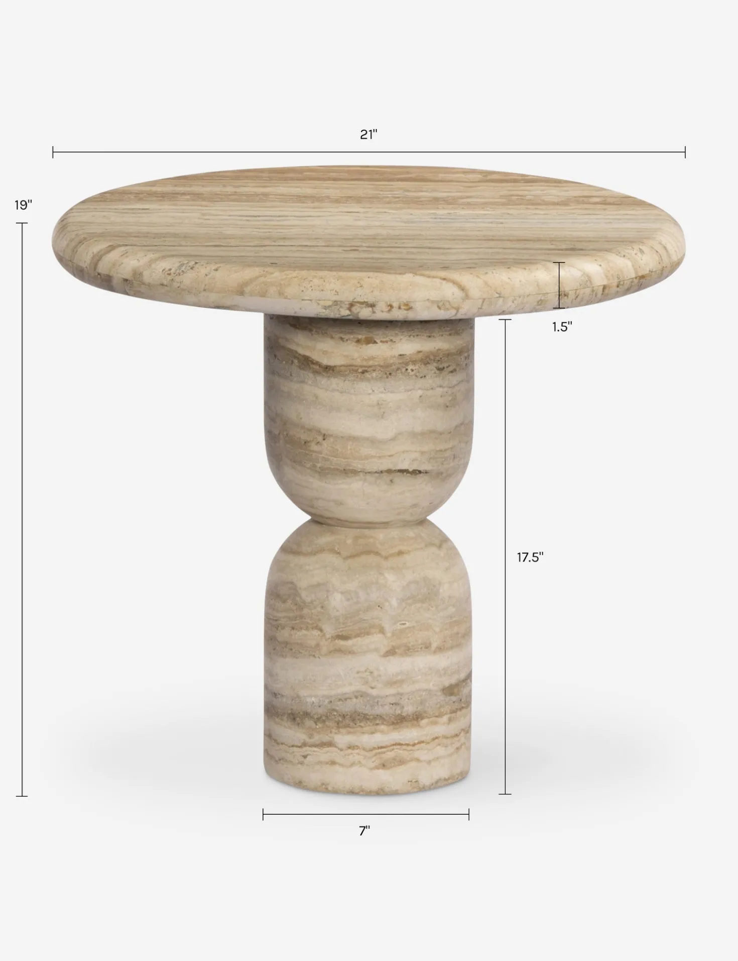 Figueroa Round Side Table by Amber Lewis x Four Hands