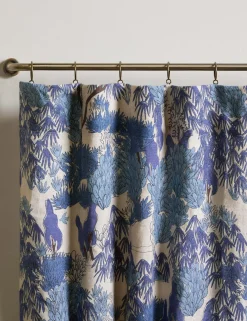 Garden Walk Linen Curtain Panel by Sarah Sherman Samuel