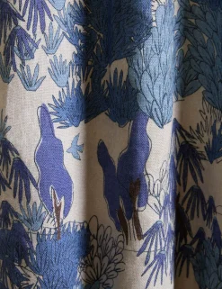 Garden Walk Linen Curtain Panel by Sarah Sherman Samuel