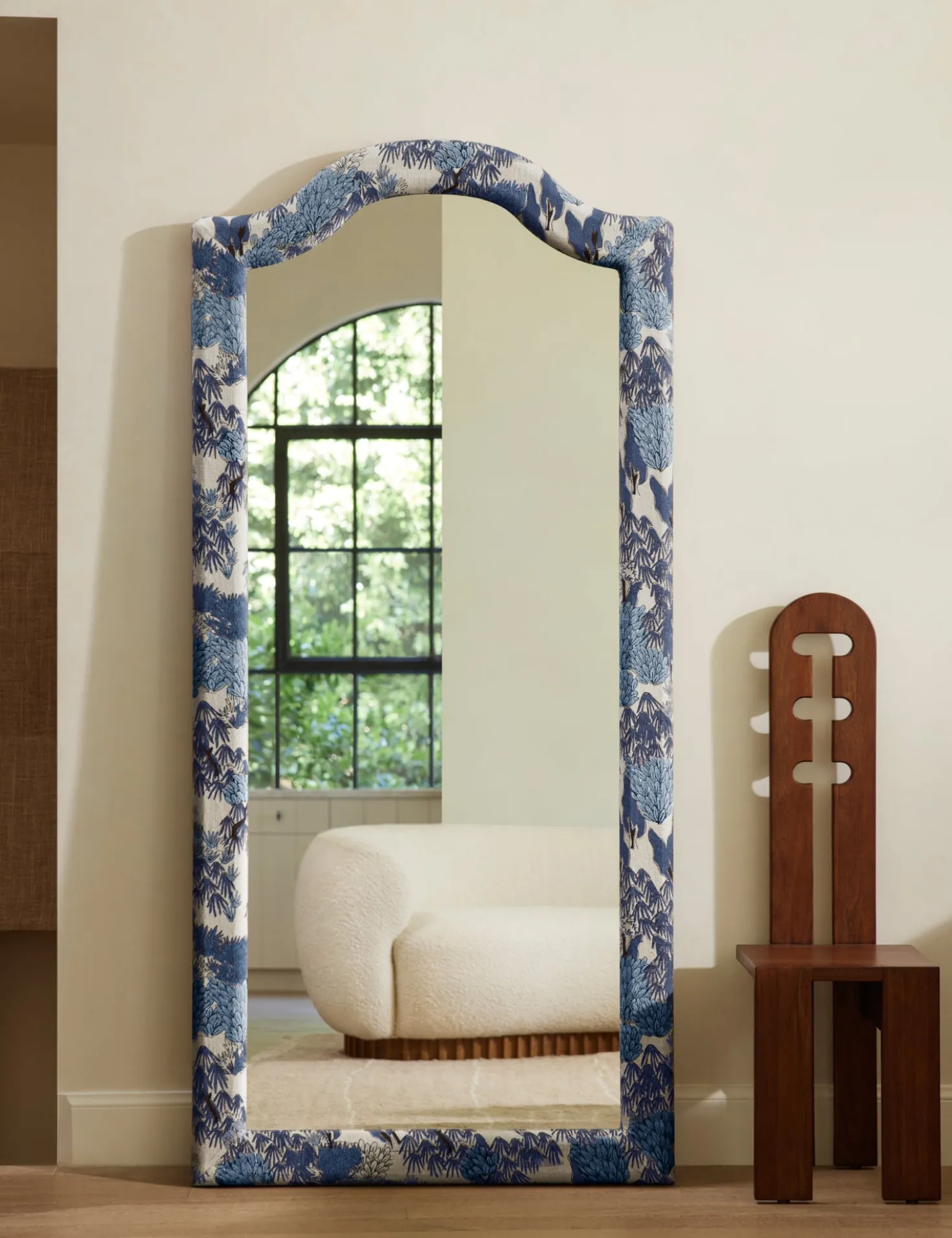 Garden Walk Upholstered Full Length Mirror by Sarah Sherman Samuel